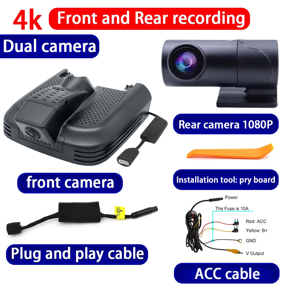 for Smart #1 1 Brabus 2022 2023 2024 2025 4K Dash Cam Wifi Camera Video Recorder