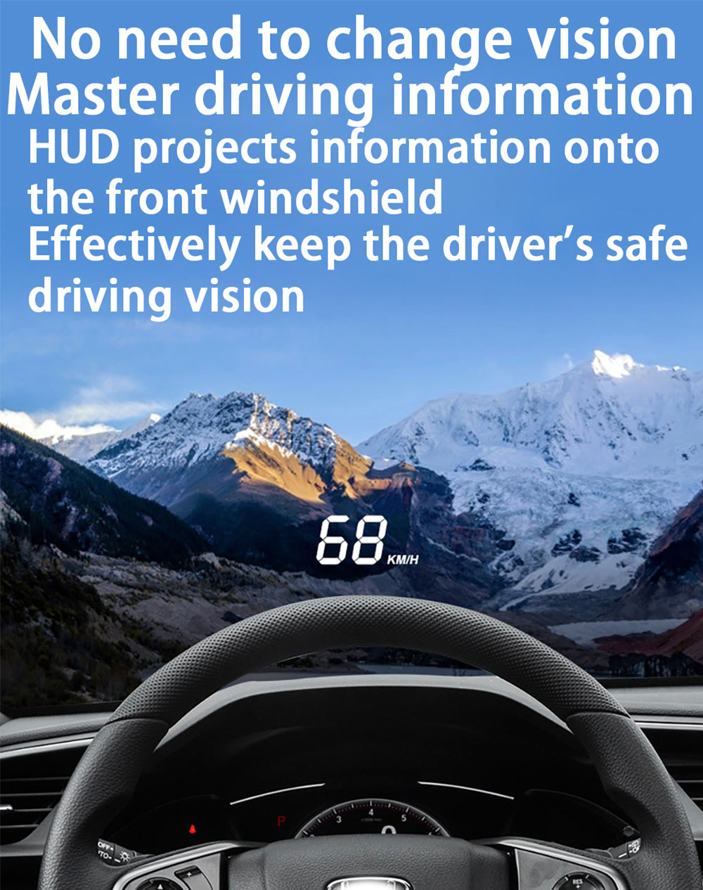 for Honda Civic 10 FC FK Mk10 2016-2021 Auto HUD Display Projector Alarm Head Up Display Speedometer