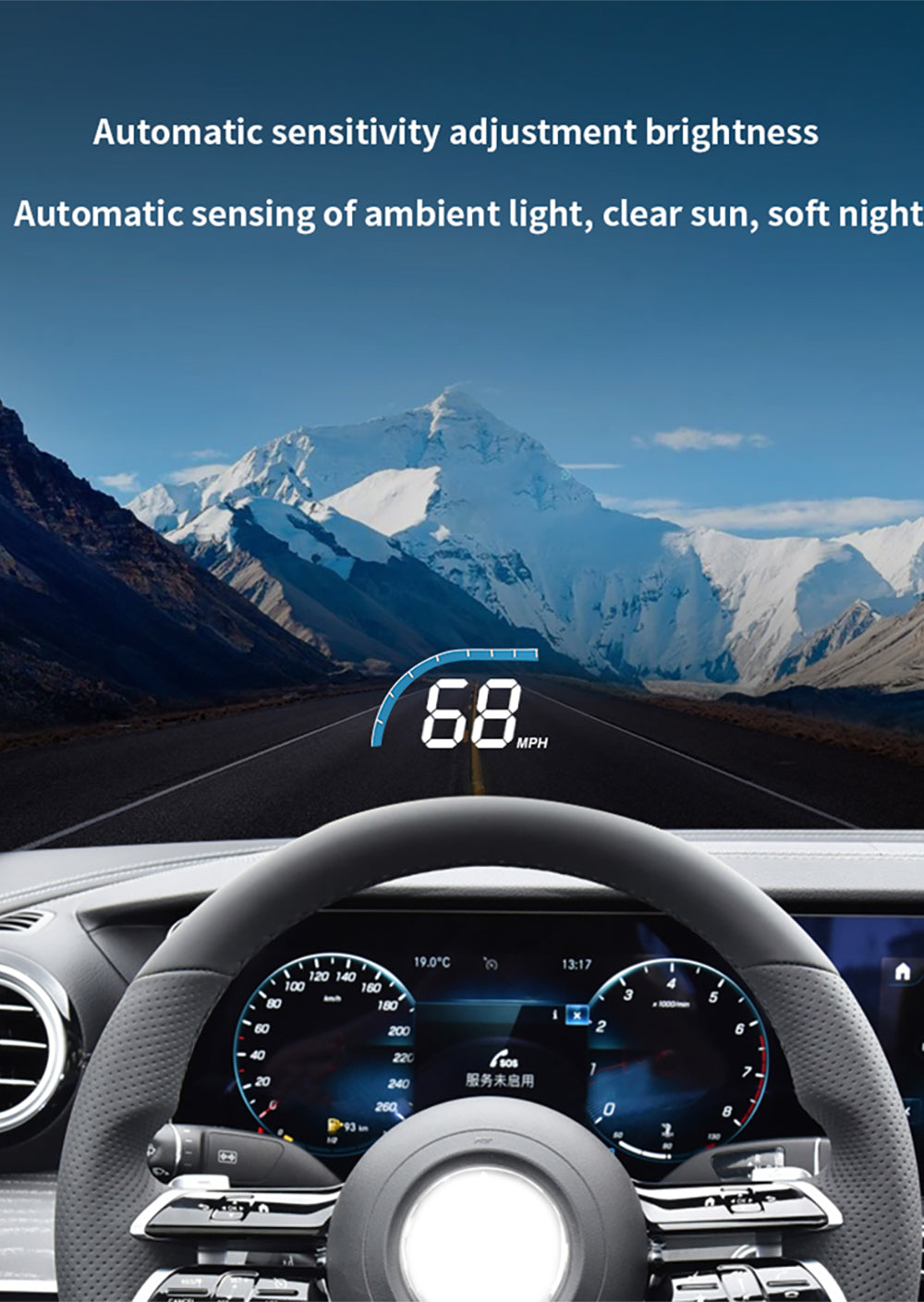 for Mercedes Benz E Class W213 S213 C238 A238 CLS C257 Auto HUD Display Projector Alarm Head Up Display Speedometer