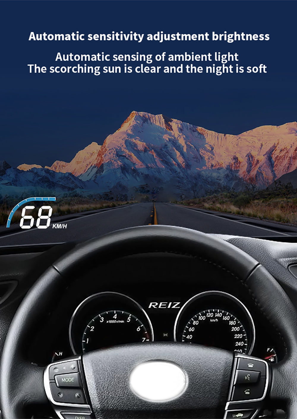 for Toyota Mark X X130 2009-2019 Auto HUD Display Projector Alarm Head Up Display Speedometer