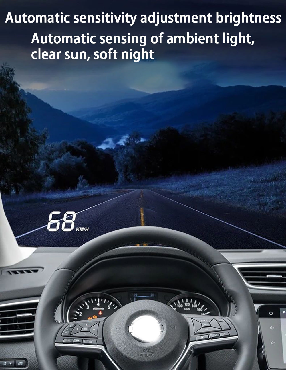 for Nissan Qashqai X-Trail X Trail Rogue Sport T32 J11 2013-2022 Auto HUD Display Projector Alarm Head Up Display Speedometer