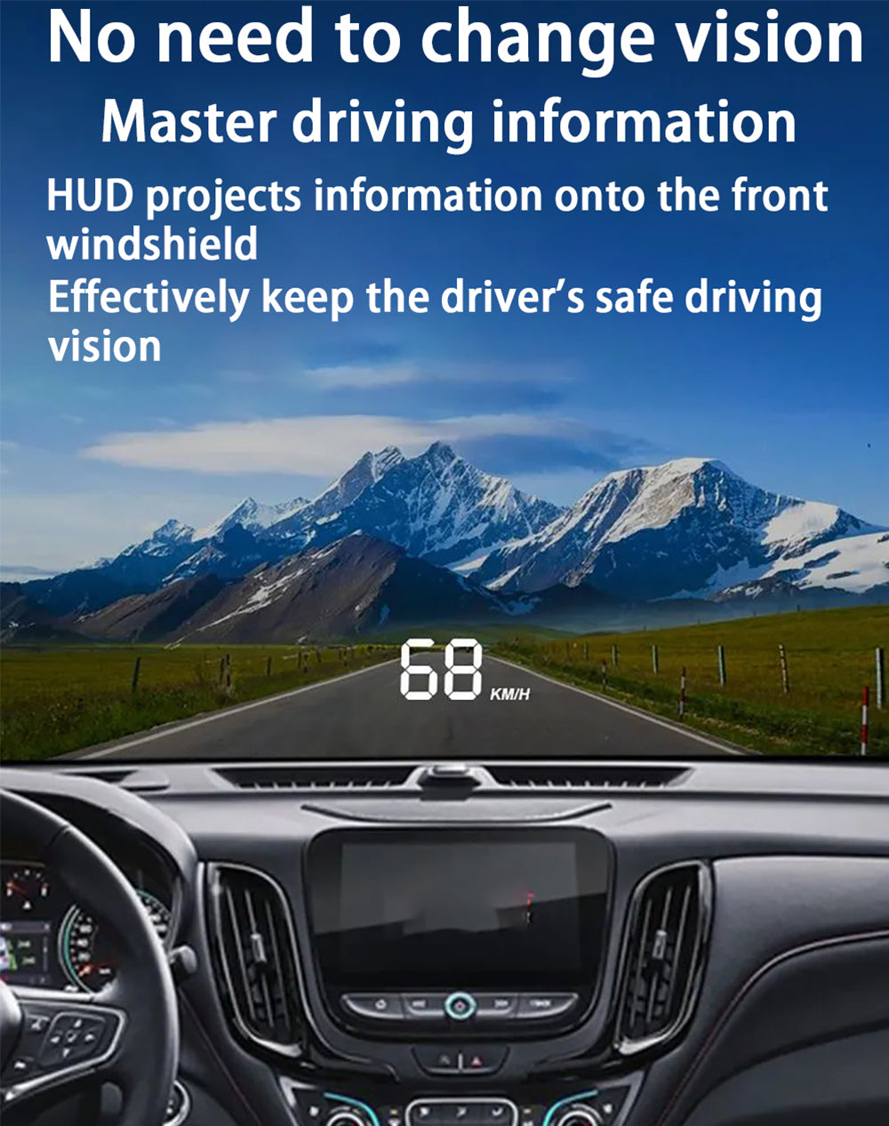 for Chevrolet Holden Equinox 2018-2024 Auto HUD Display Projector Alarm Head Up Display Speedometer