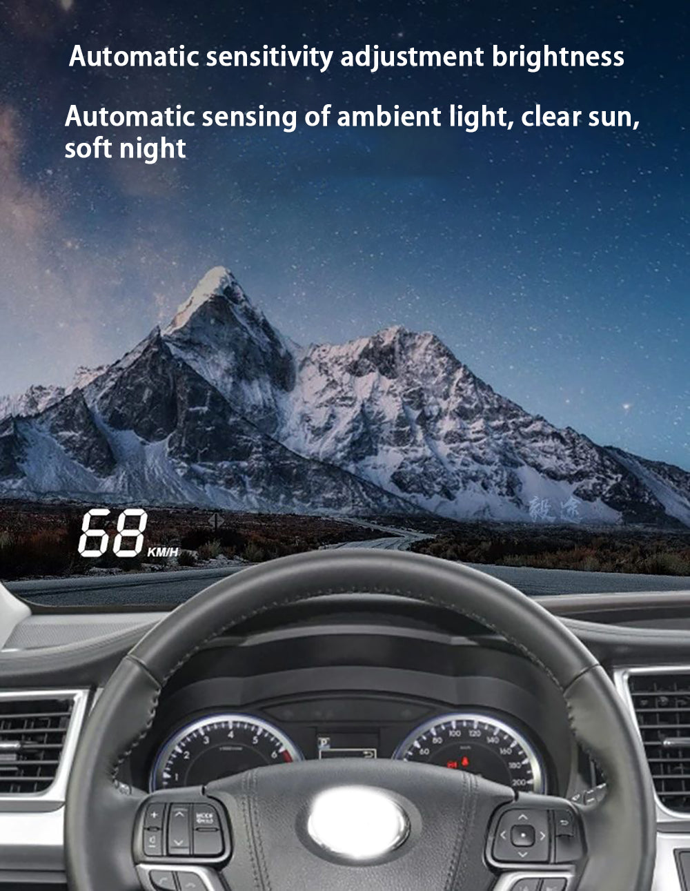 for Toyota Highlander Kluger XU40 2008–2013 Auto HUD Display Projector Alarm Head Up Display Speedometer