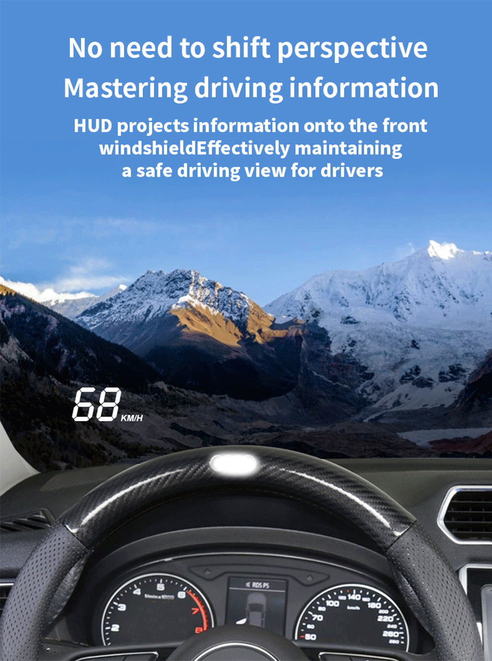 for Audi Q5 SQ5 8R 2009-2017 Auto HUD Display Projector Alarm Head Up Display Speedometer