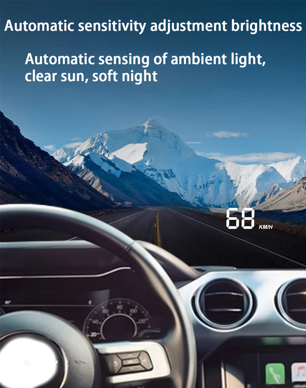 for Ford Mustang 6 Mk6 S550 2015-2023 Auto HUD Display Projector Alarm Head Up Display Speedometer