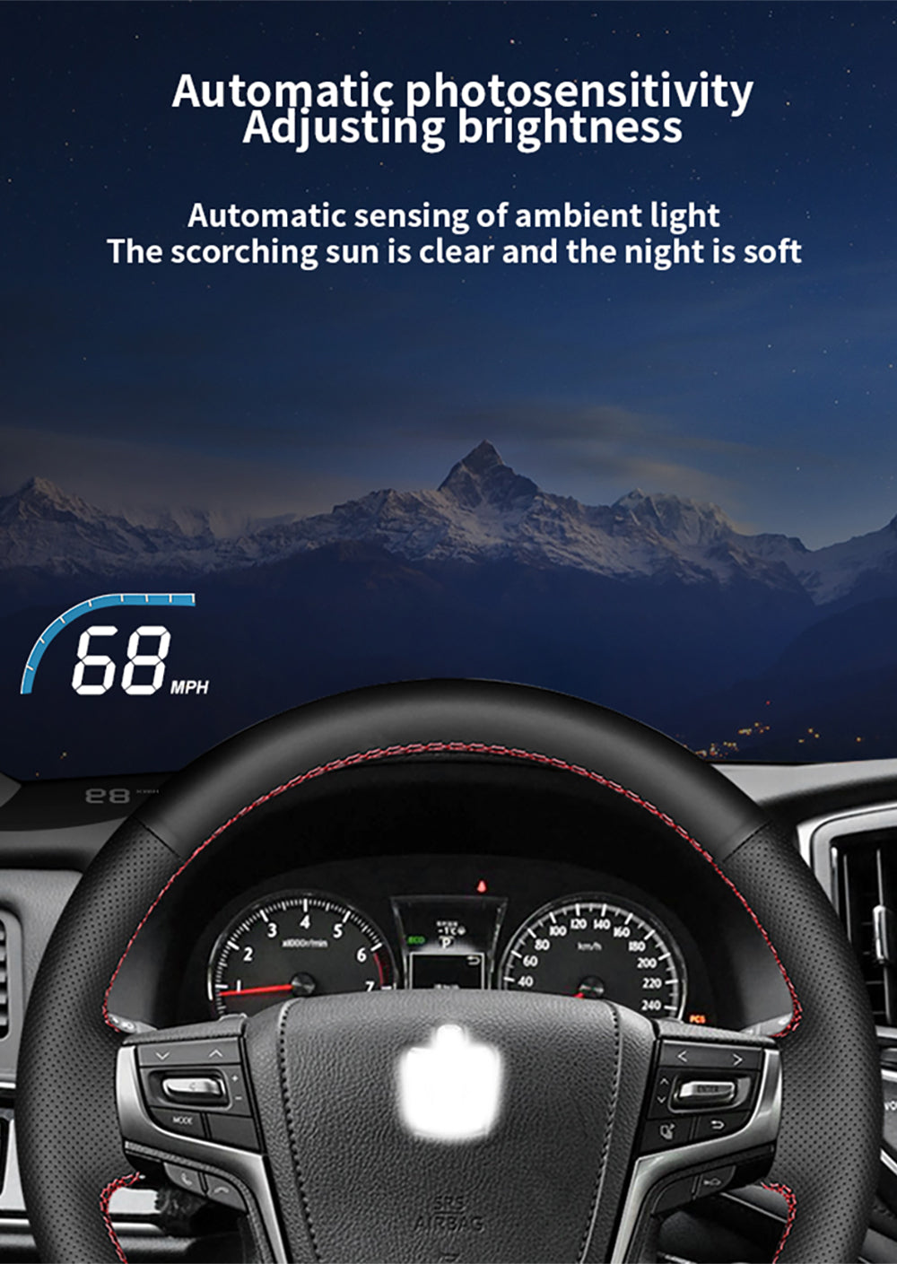 for Toyota Crown 14 Mk14 S210 2013–2018 Auto HUD Display Projector Alarm Head Up Display Speedometer