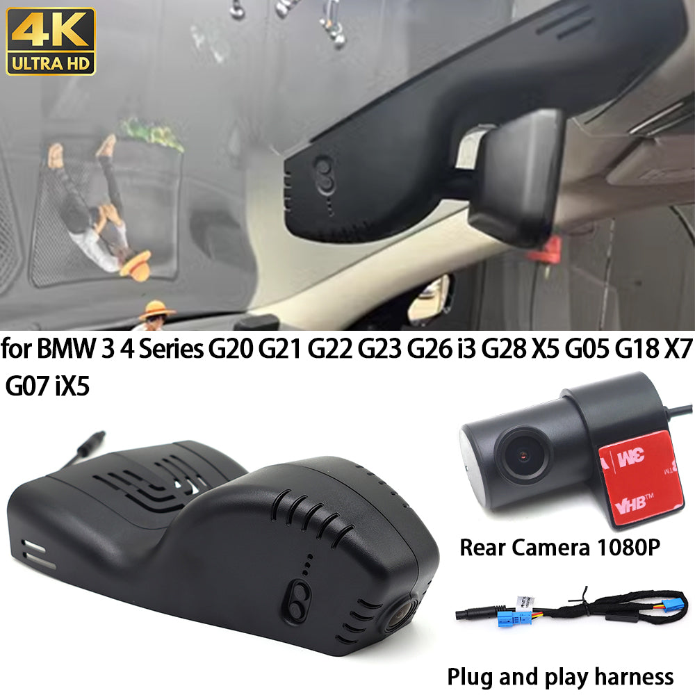 for BMW 3 4 Series G20 G21 G22 G23 G26 i3 G28 X5 G05 G18 X7 G07 iX5 4K Dash Cam Wifi Camera Video Recorder