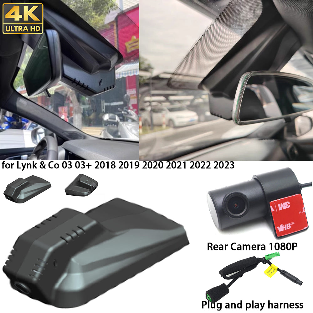 for Lynk & Co 03 03+ 2018 2019 2020 2021 2022 2023 4K Dash Cam Wifi Camera Video Recorder