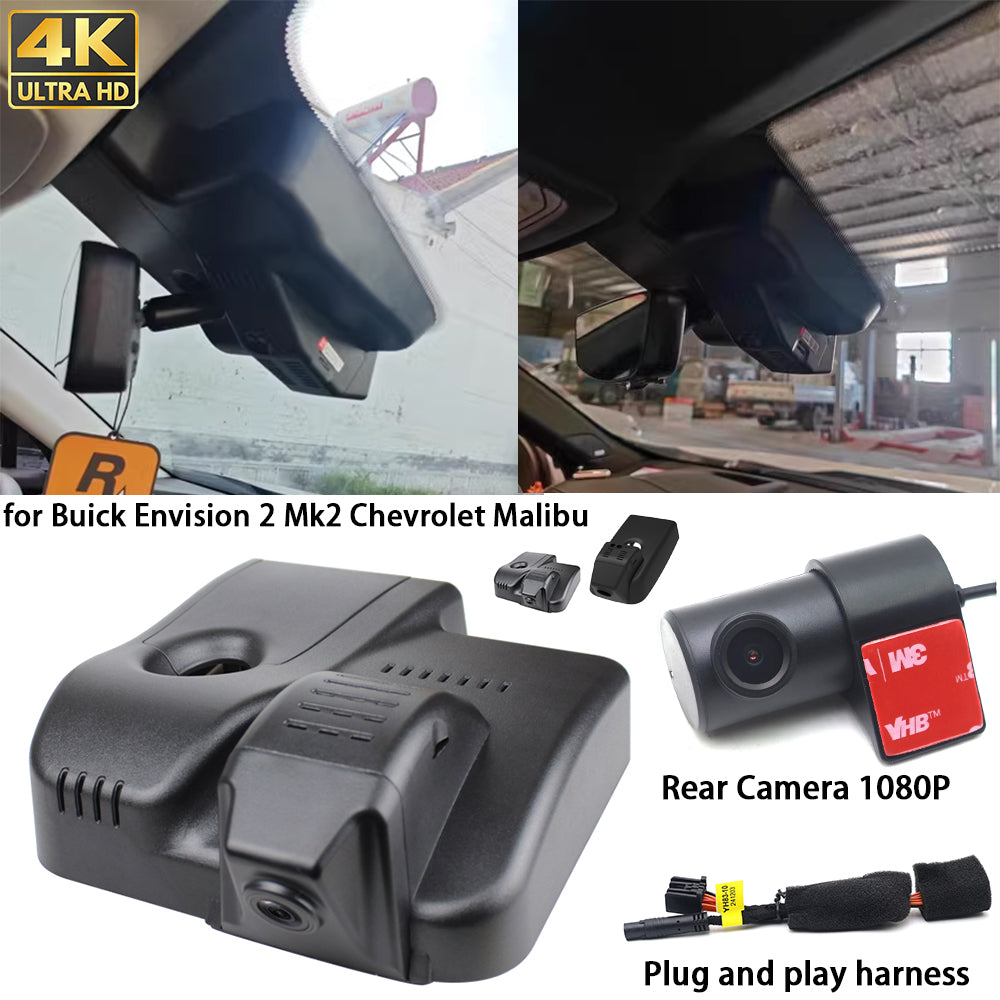 for Buick Envision 2 Mk2 Chevrolet Malibu 4K Dash Cam Wifi Camera Video Recorder