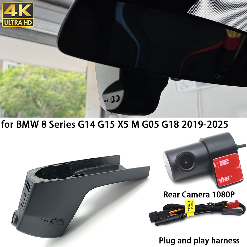 for BMW 8 Series G14 G15 X5 M G05 G18 2019-2025 4K Dash Cam Wifi Camera Video Recorder
