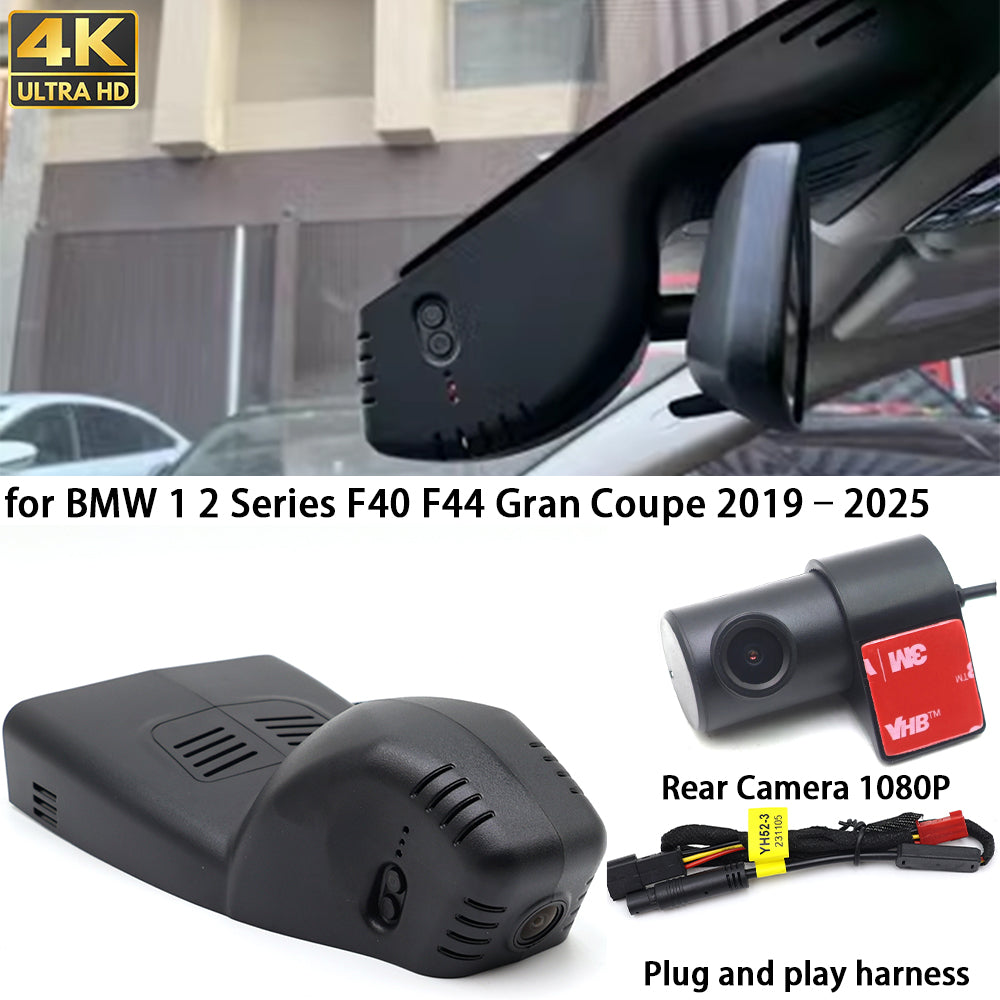for BMW 1 2 Series F40 F44 Gran Coupe 2019–2025 4K Dash Cam Wifi Camera Video Recorder