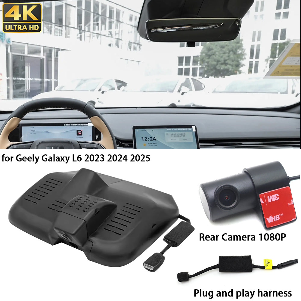 for Geely Geometry G6 A Pro 2019-2025 4K Dash Cam Wifi Camera Video Recorder