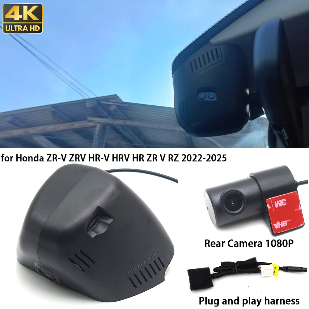for Honda ZR-V ZRV HR-V HRV HR ZR V RZ 2022-2025 2160P 4K Dash Cam Wifi Camera Video Recorder