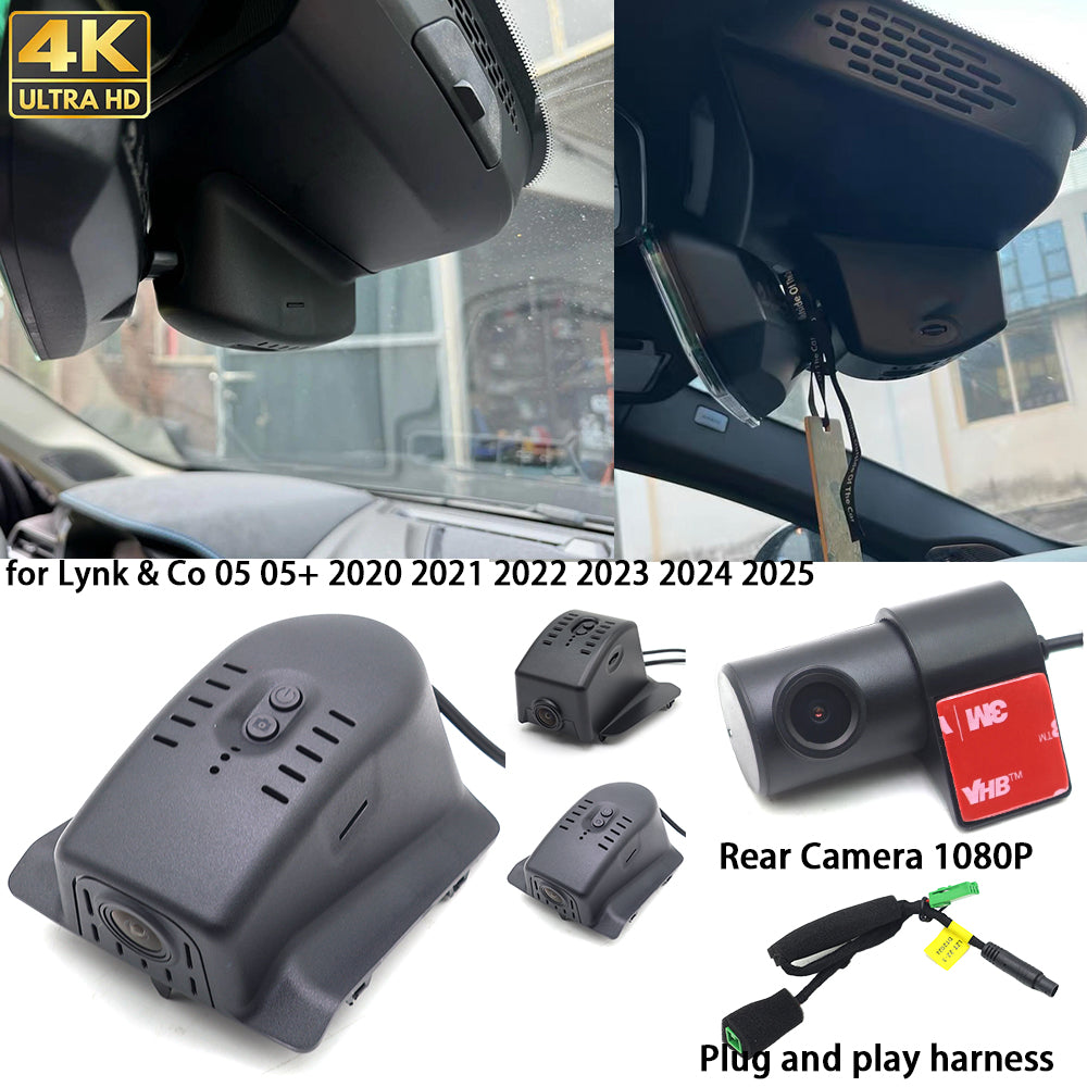 for Lynk & Co 05 05+ 2020 2021 2022 2023 2024 2025 4K Dash Cam Wifi Camera Video Recorder