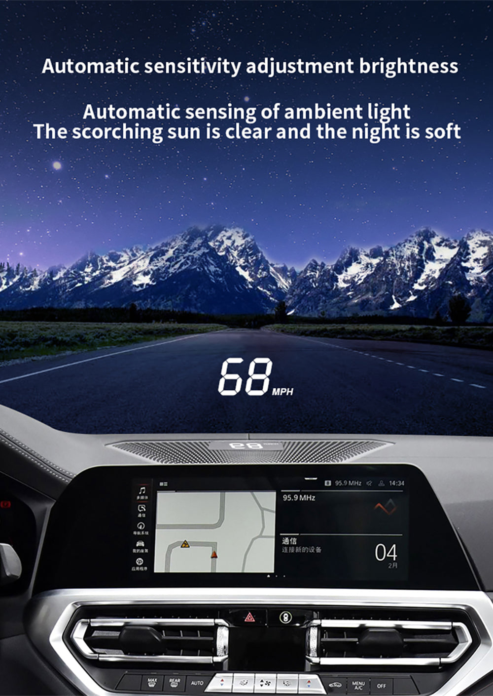 for BMW X5 G05 X6 G06 2019-2025 Auto HUD Display Projector Alarm Head Up Display Speedometer