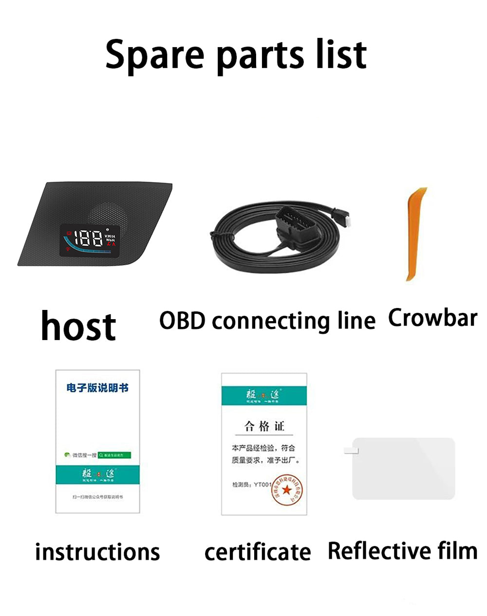 for Ford Taurus 2019 2020 2021 2022 Auto HUD Display Projector Alarm Head Up Display Speedometer