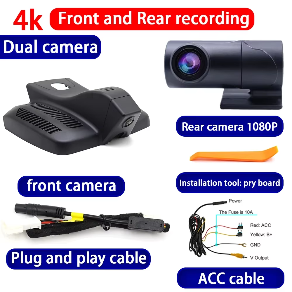 for Mercedes Benz E Class W213 S213 CLS C257 Facelift 2020-2023 4K Dash Cam Wifi Camera Video Recorder