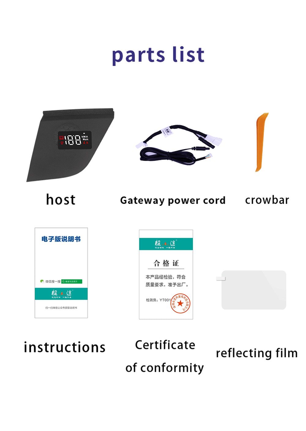 for Toyota Highlander Kluger XU50 2014–2019 Auto HUD Display Projector Alarm Head Up Display Speedometer