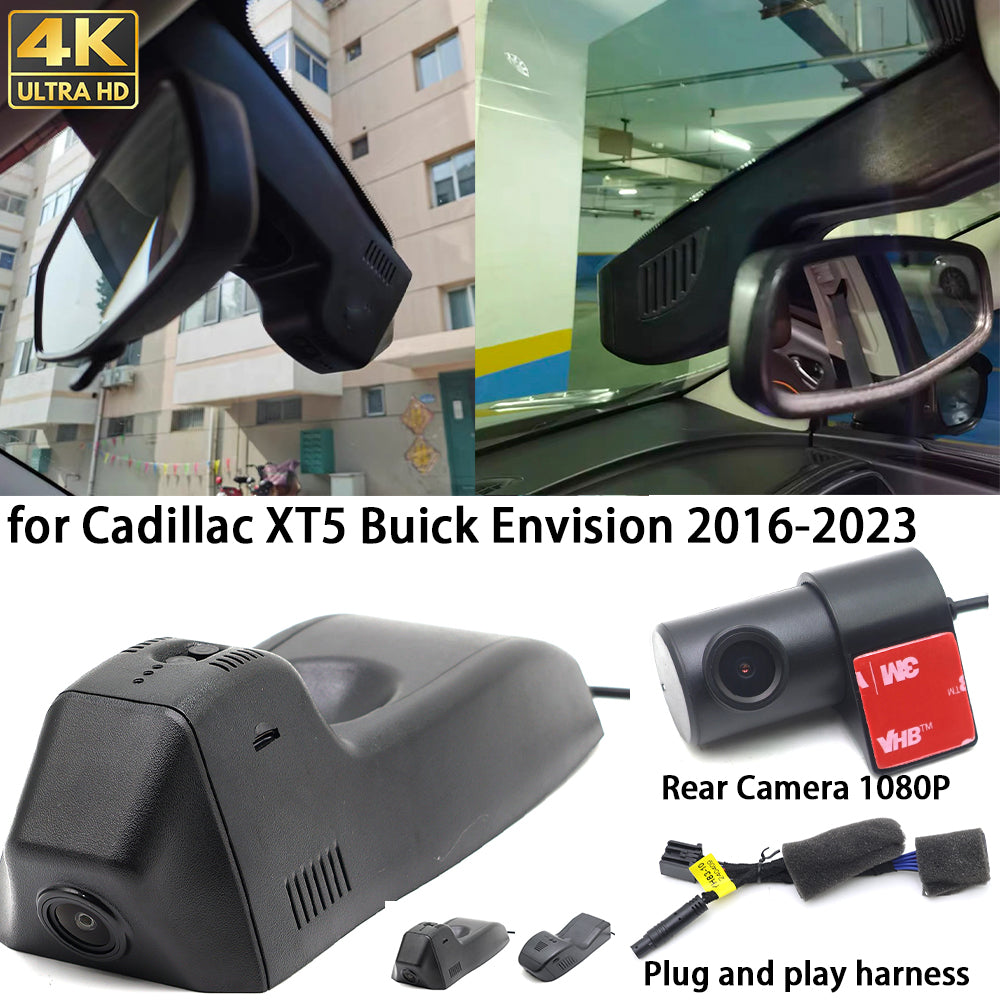 for Cadillac XT5 Buick Envision 2016-2023 4K Dash Cam Wifi Camera Video Recorder