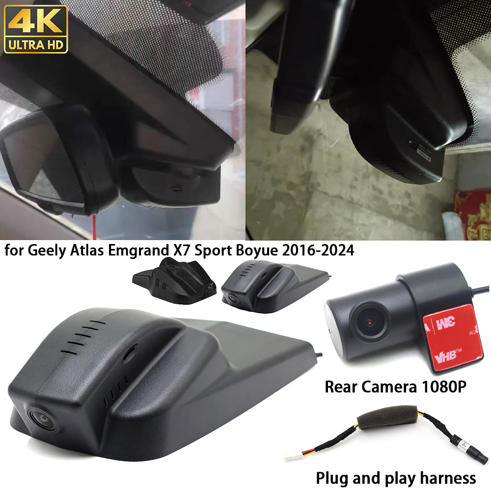 for Geely Emgrand GT Borui GC9 2015-2021 4K Dash Cam Wifi Camera Video Recorder