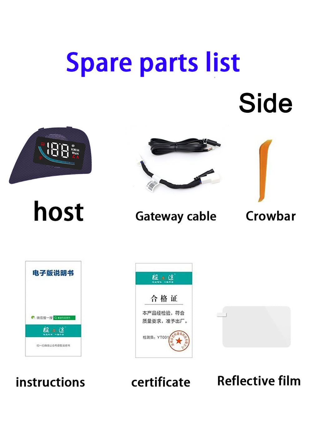 for Audi A6 S6 RS6 C7 4G 2012-2018 Auto HUD Display Projector Alarm Head Up Display Speedometer