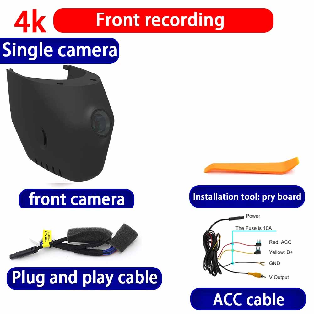 for Hongqi H7 Facelift 2016 2017 2018 2019 2020 2021 HUD 4K Dash Cam Wifi Camera Video Recorder