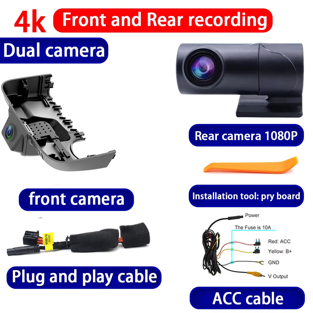 for Buick LaCrosse 3 Mk3 2016 2017 2018 2019 HUD 4K Dash Cam Wifi Camera Video Recorder