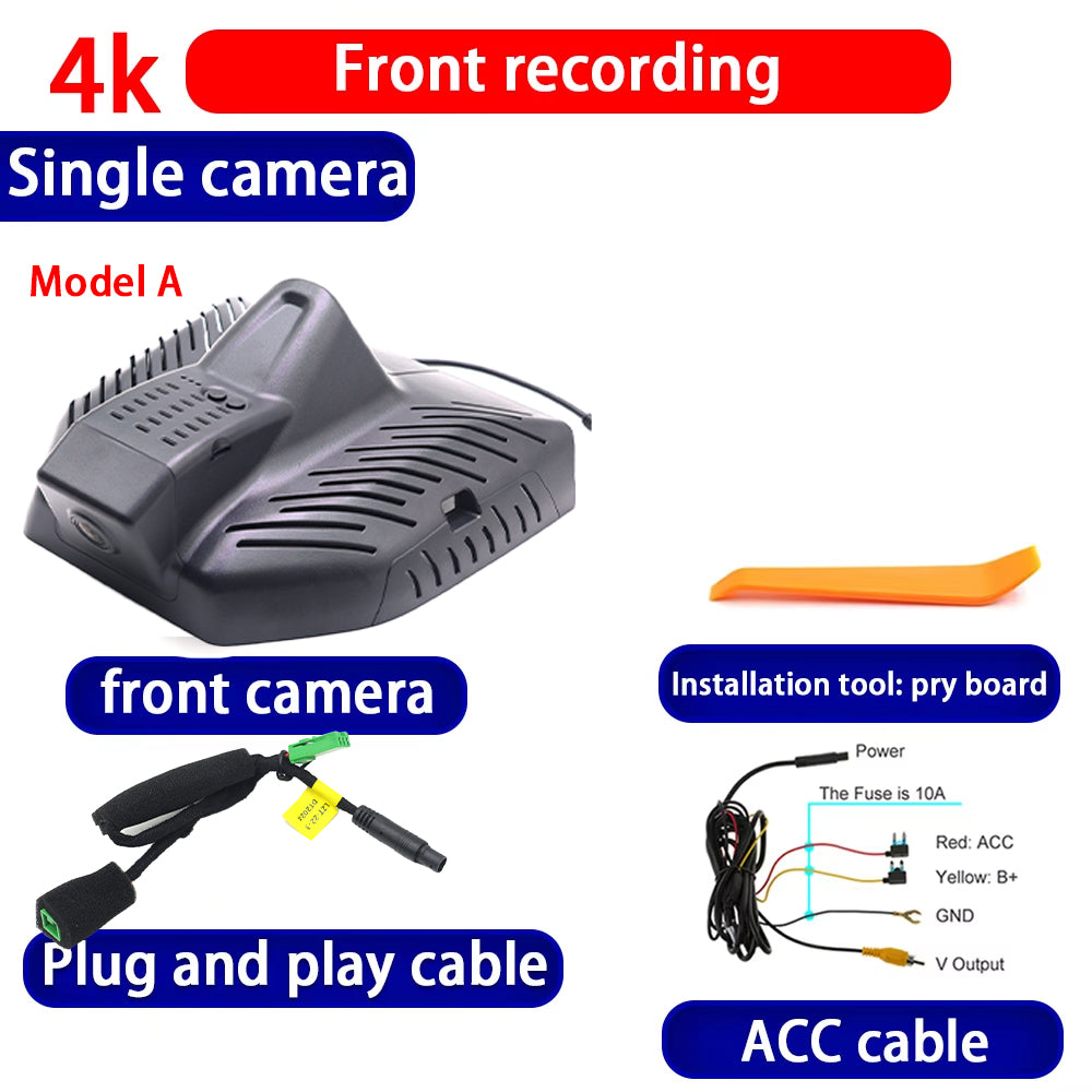 for Lynk & Co 03 03+ Facelift 2023 2024 2025 4K Dash Cam Wifi Camera Video Recorder