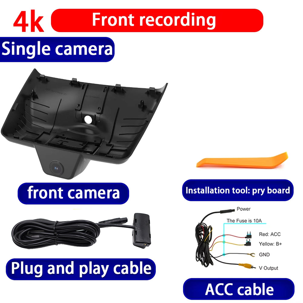 for Bestune Yueyi 03 2025 2026 4K Dash Cam Wifi Camera Video Recorder