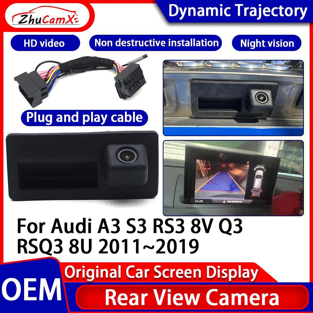 Audi A3 S3 RS3 8V Q3 RSQ3 8U 2011-2020 Car Rear View Reverse Backup Trunk Han...