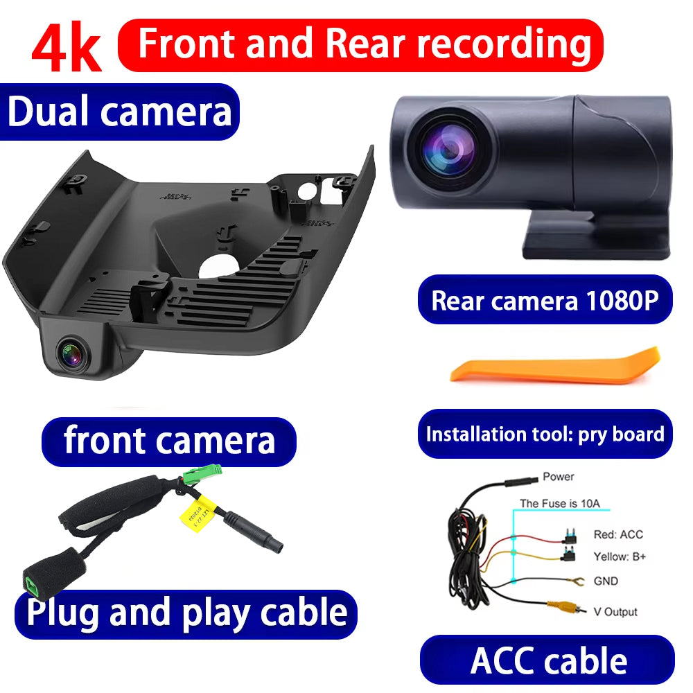 for Lynk & Co 01 Facelift 2023 2024 2025 4K Dash Cam Wifi Camera Video Recorder
