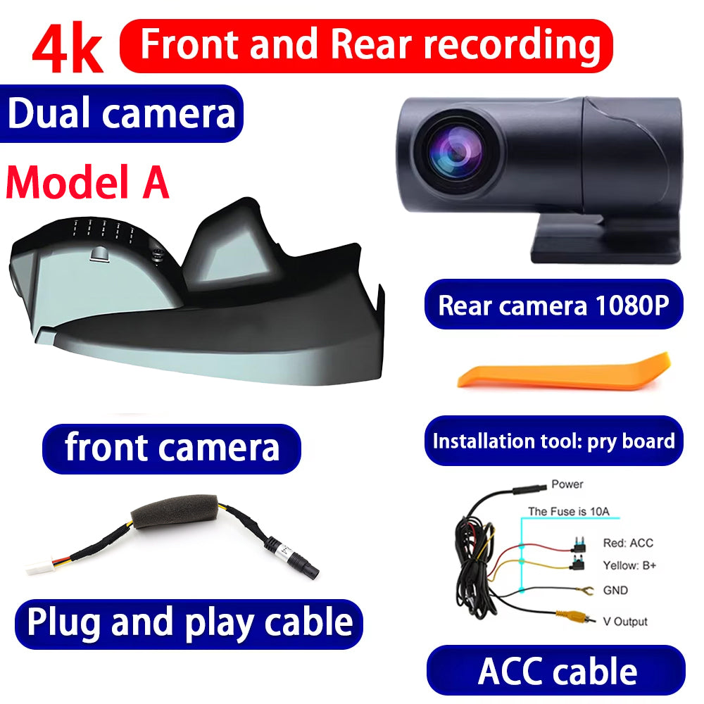 for Geely Borui GE GT 2018 2019 2020 2021 4K Dash Cam Wifi Camera Video Recorder