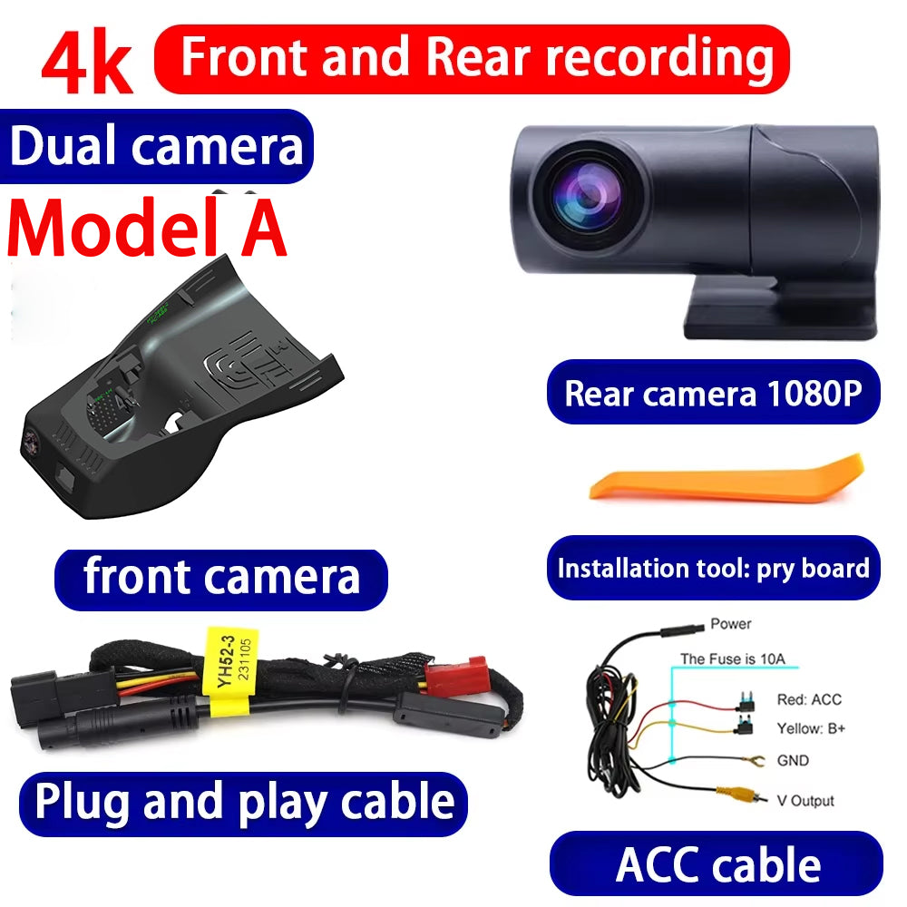 for BMW 3 4 Series G20 G21 G81 G80 M3 G22 G23 G26 G82 G83 M4 Facelift 2025 4K Dash Cam Wifi Camera Video Recorder