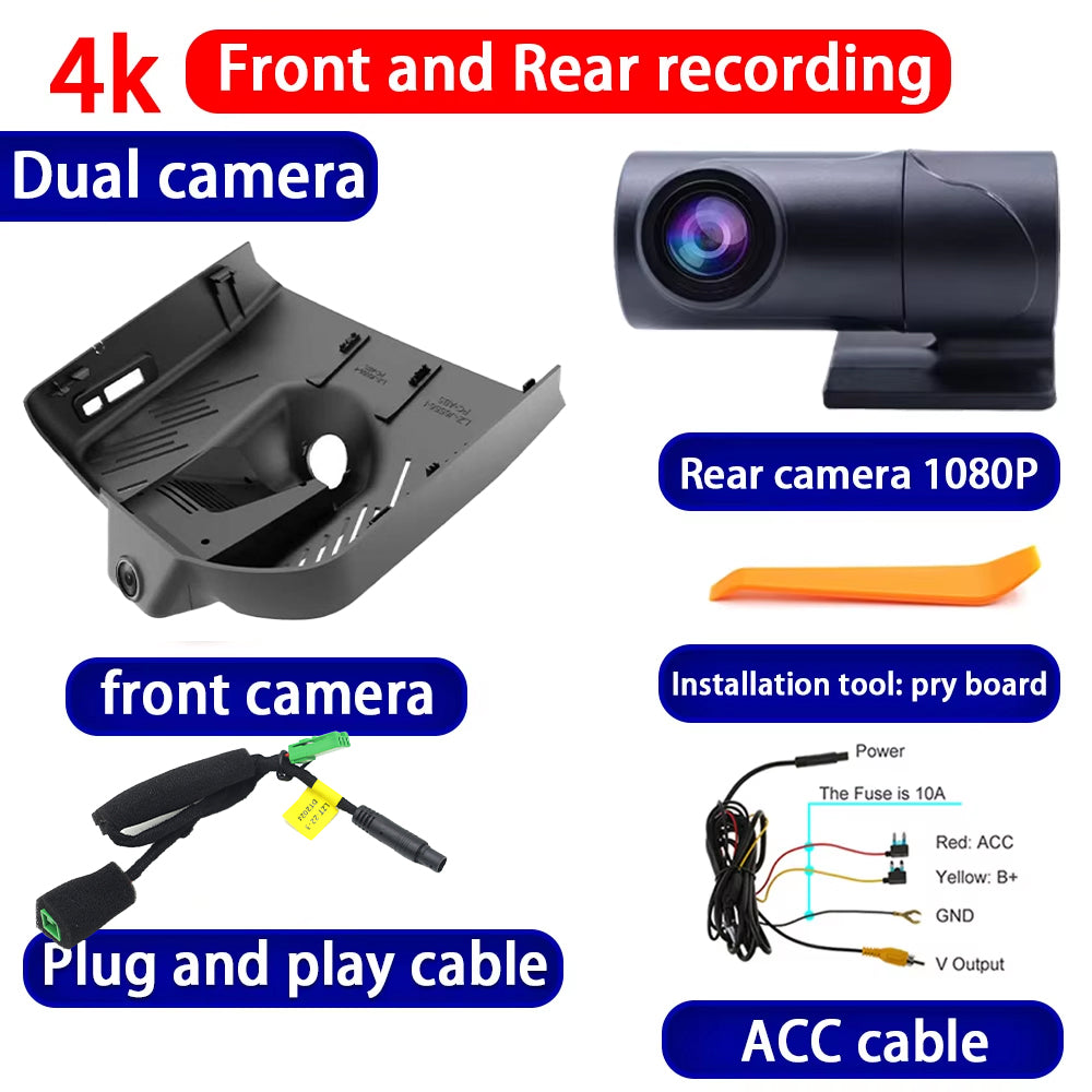 for Lynk & Co 02 2018 2019 2020 2021 2022 2023 4K Dash Cam Wifi Camera Video Recorder