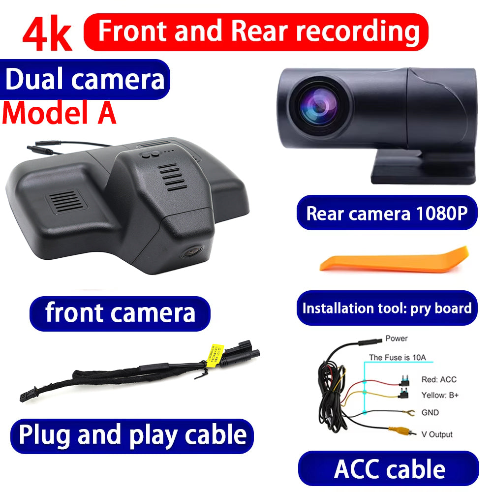 for Hongqi Ousado H5 2022 2023 2024 2025 4K Dash Cam Wifi Camera Video Recorder
