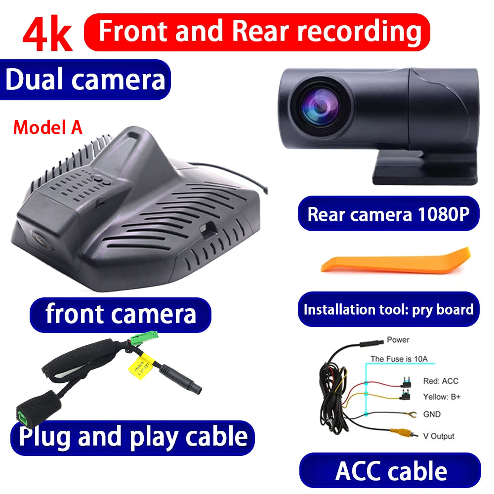 for Lynk & Co 03 03+ Facelift 2023 2024 2025 4K Dash Cam Wifi Camera Video Recorder