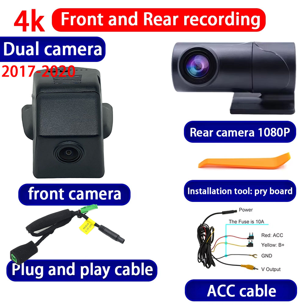 for Lynk & Co 01 CX11 2017 2018 2019 2020 2021 2022 4K Dash Cam Wifi Camera Video Recorder