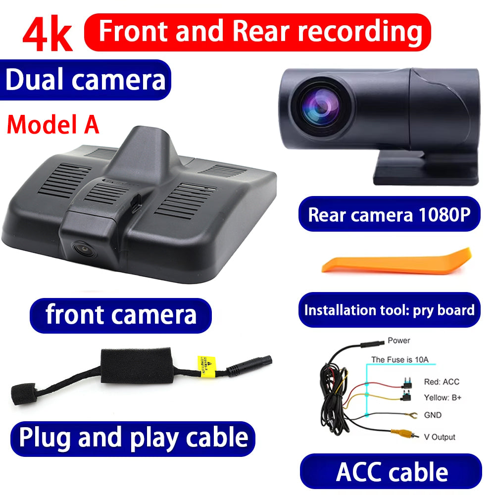 for Geely Coolray Binyue L Cool BelGee Proton X50 2018-2025 4K Dash Cam Wifi Camera Video Recorder