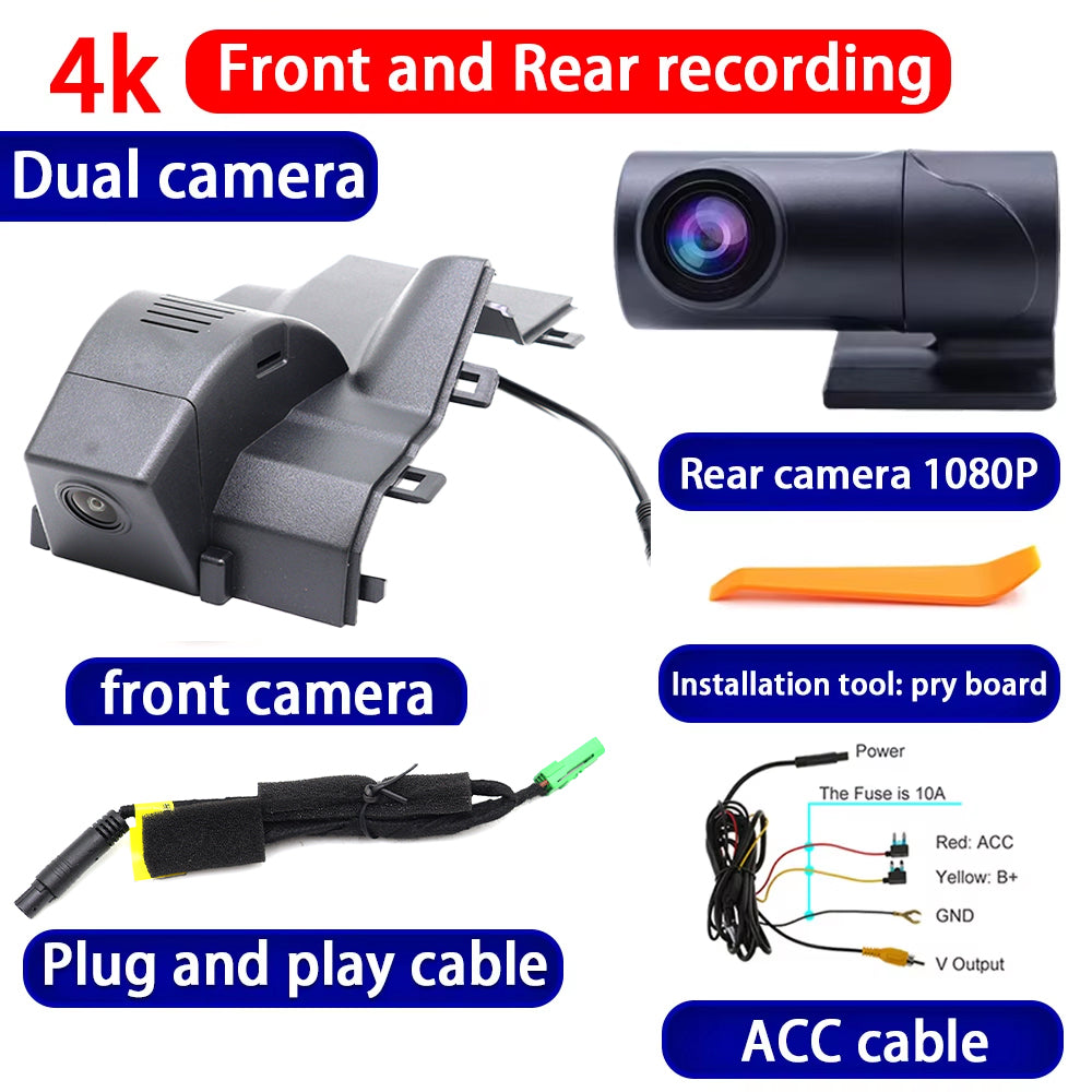 for Geely Azkarra Boyue Atlas Pro 2019-2025 4K Dash Cam Wifi Camera Video Recorder