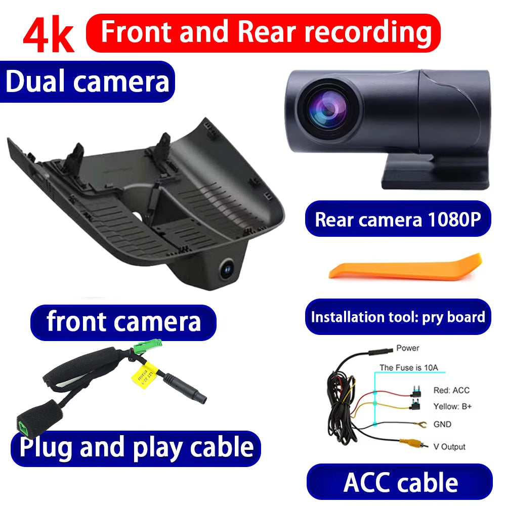 for Lynk & Co 02 Z20 2024 2025 2026 4K Dash Cam Wifi Camera Video Recorder