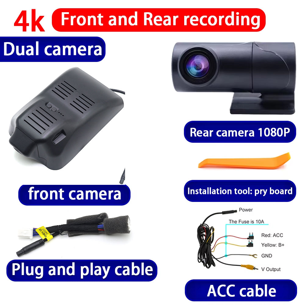 for Toyota Hilux Fortuner SW4 TruckMasters OX 2020-2025 4K Dash Cam Wifi Camera Video Recorder