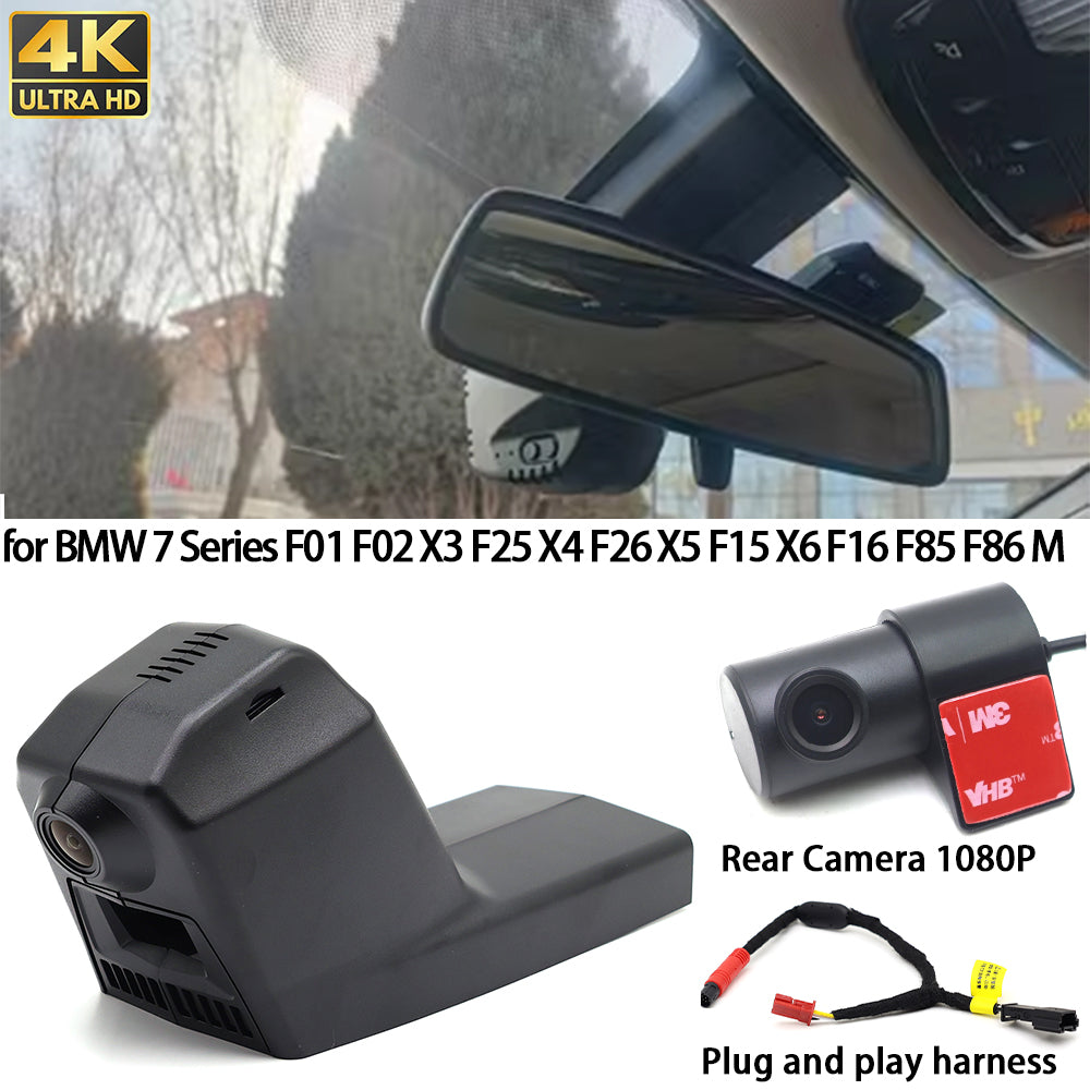 for BMW 7 Series F01 F02 X3 F25 X4 F26 X5 F15 X6 F16 F85 F86 M 4K Dash Cam Wifi Camera Video Recorder