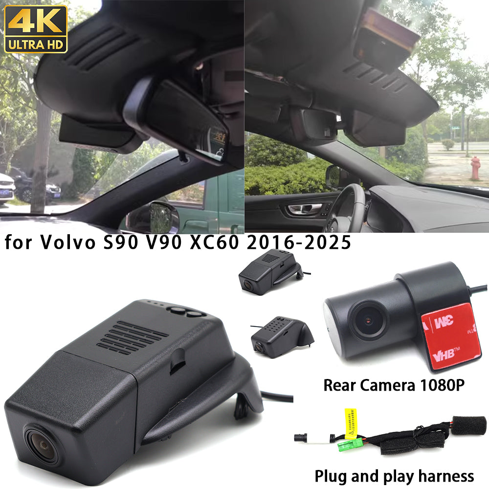 for Volvo S90 V90 XC60 2016-2025 4K Dash Cam Wifi Camera Video Recorder