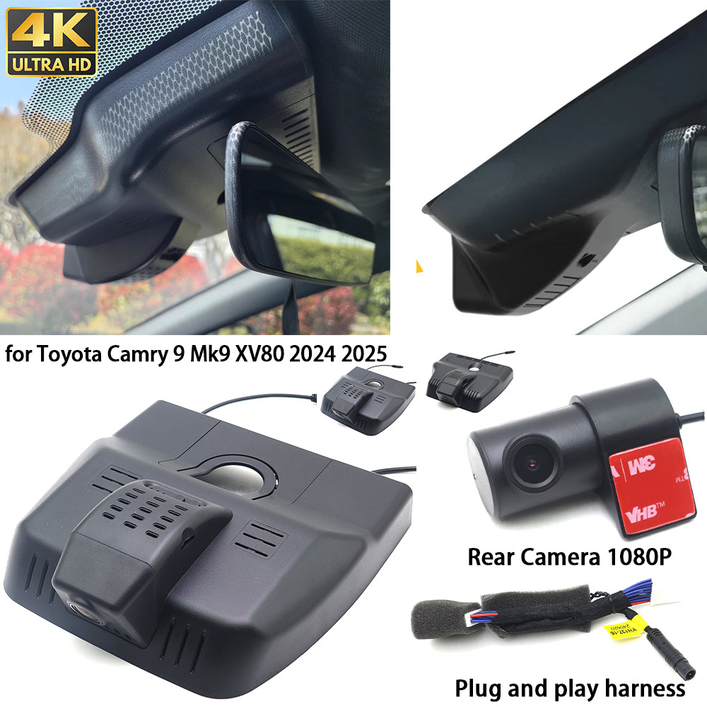 for Toyota Camry 9 Mk9 XV80 2024 2025 4K Dash Cam Wifi Camera Video Recorder