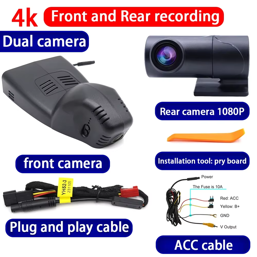 for BMW 1 2 Series F40 F44 Gran Coupe 2019–2025 4K Dash Cam Wifi Camera Video Recorder