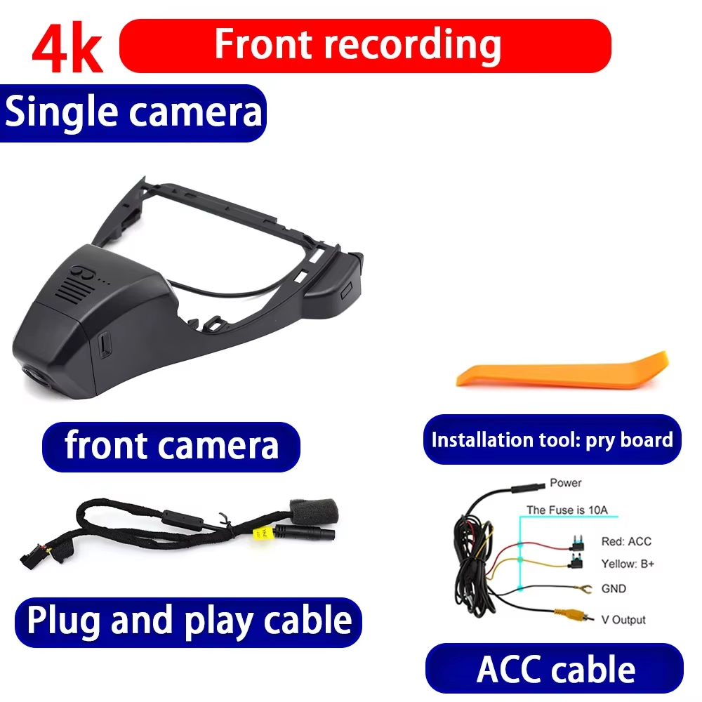 for Audi Q4 Q5 e-tron e tron 2021 2022 2023 2024 2025 4K Dash Cam Wifi Camera Video Recorder