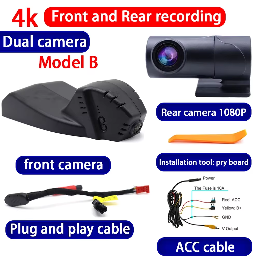 for BMW 3 4 7 Series F30 F31 F34 F35 F32 F33 F36 M3 M4 F01 F02 M7 4K Dash Cam Wifi Camera Video Recorder