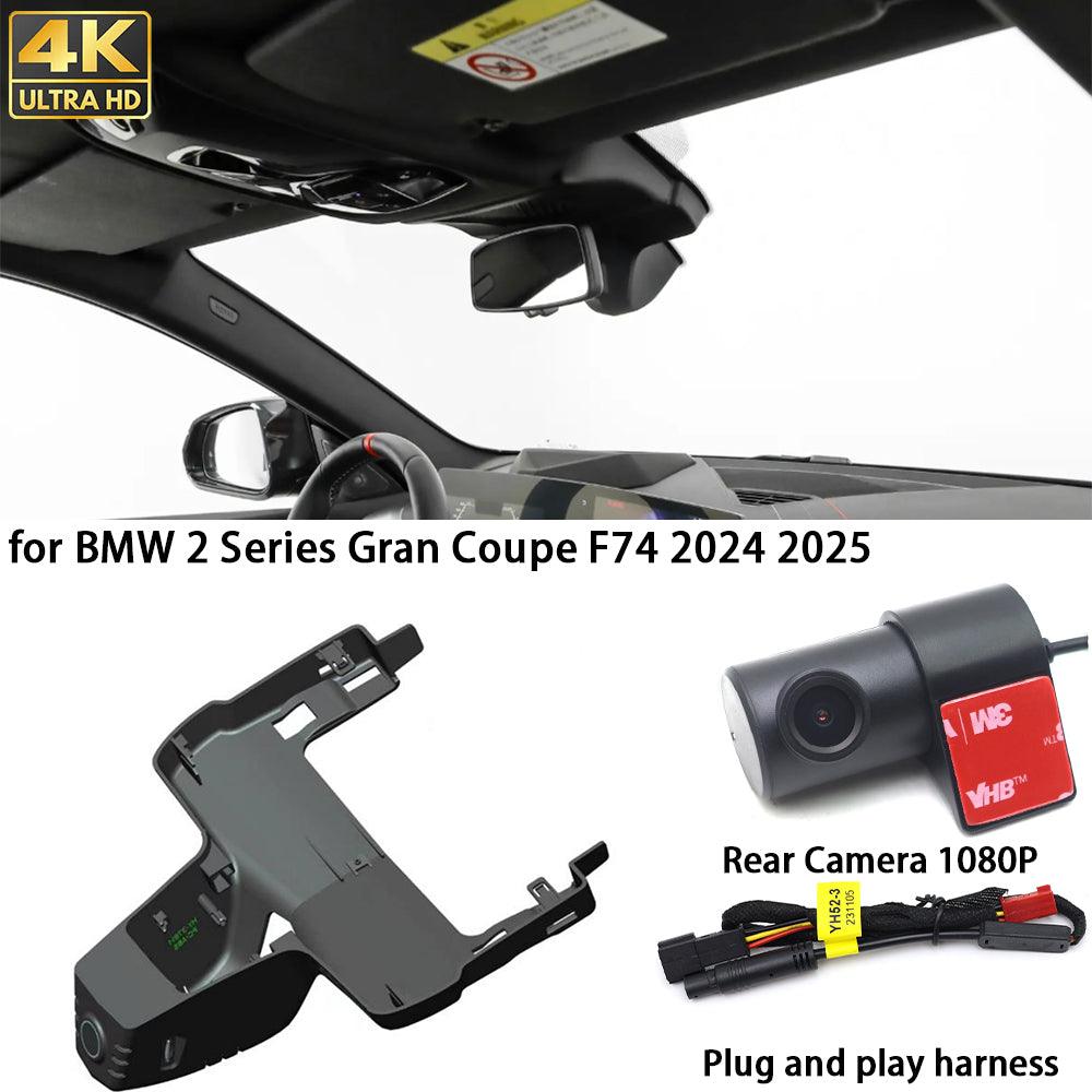 for BMW 2 Series Gran Coupe F74 2024 2025 4K Dash Cam Wifi Camera Video Recorder