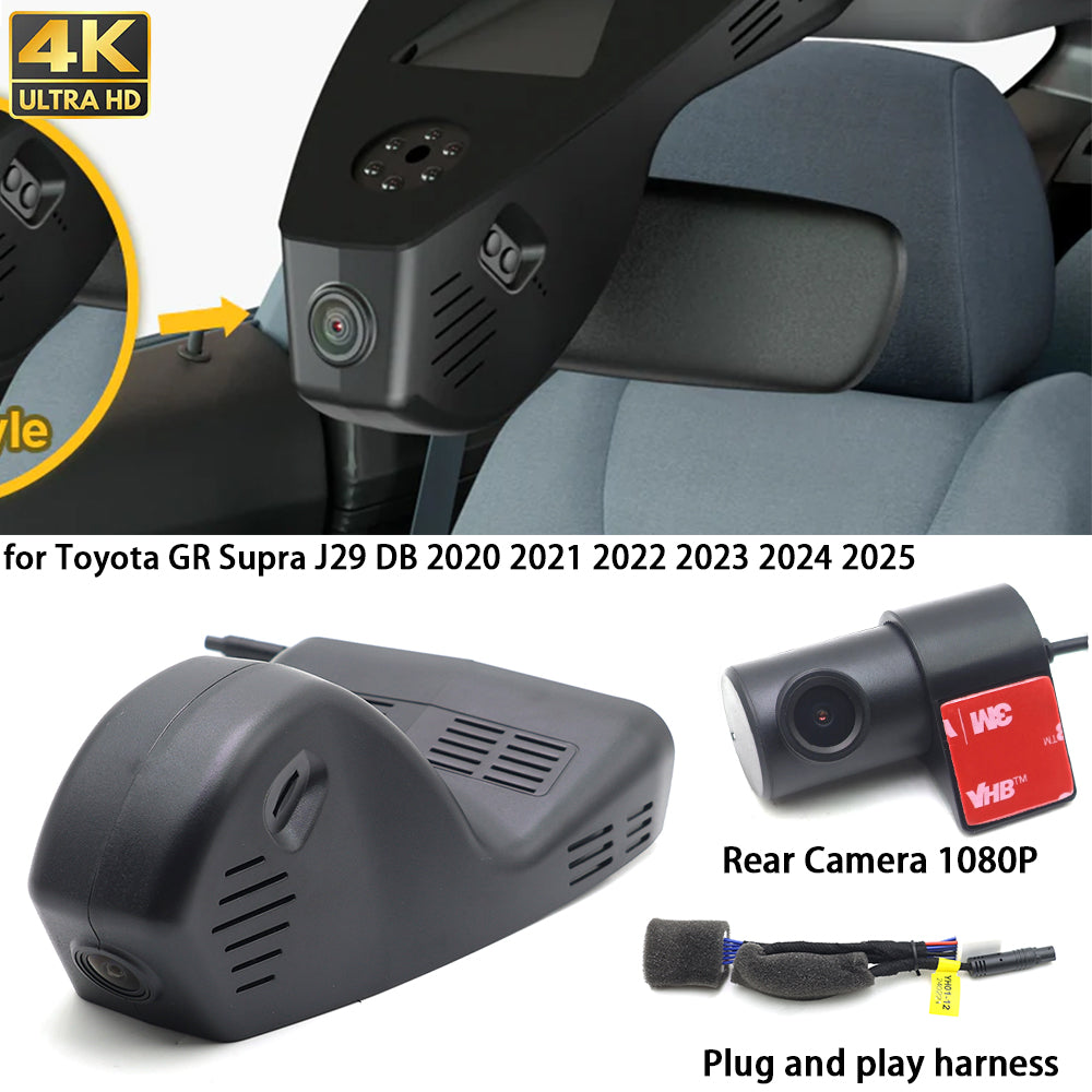 for Toyota GR Supra J29 DB 2020 2021 2022 2023 2024 2025 4K Dash Cam Wifi Camera Video Recorder