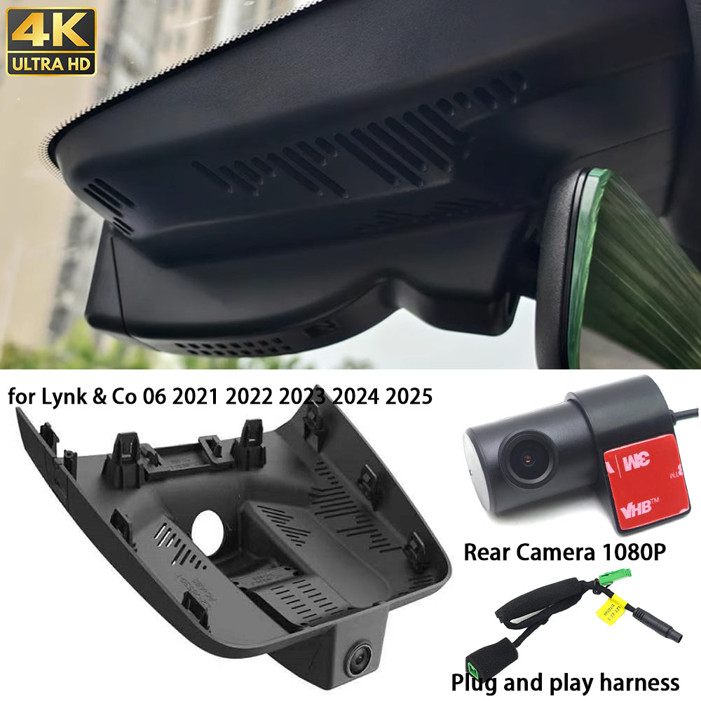 for Lynk & Co 06 2021 2022 2023 2024 2025 4K Dash Cam Wifi Camera Video Recorder